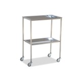 Mesa Auxiliar Inoxidable Superior e Inferior Bandejas Extraíbles