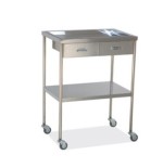 Mesa Auxiliar Inoxidable 2 Cajones Superior Bandeja Extraíble