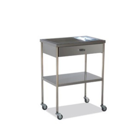 Mesa Auxiliar Inoxidable 1 Cajón Superior Bandeja Extraíble