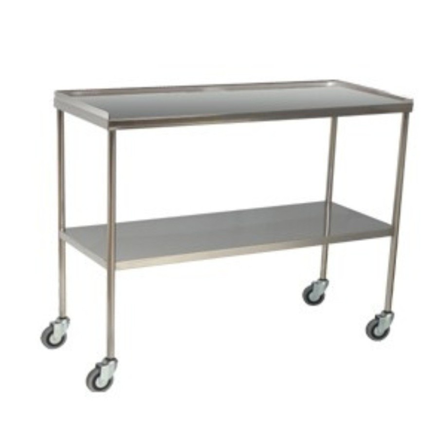 Mesa para Instrumental de acero Inoxidable con Rebordes