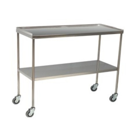 Mesa para Instrumental de acero Inoxidable con Rebordes