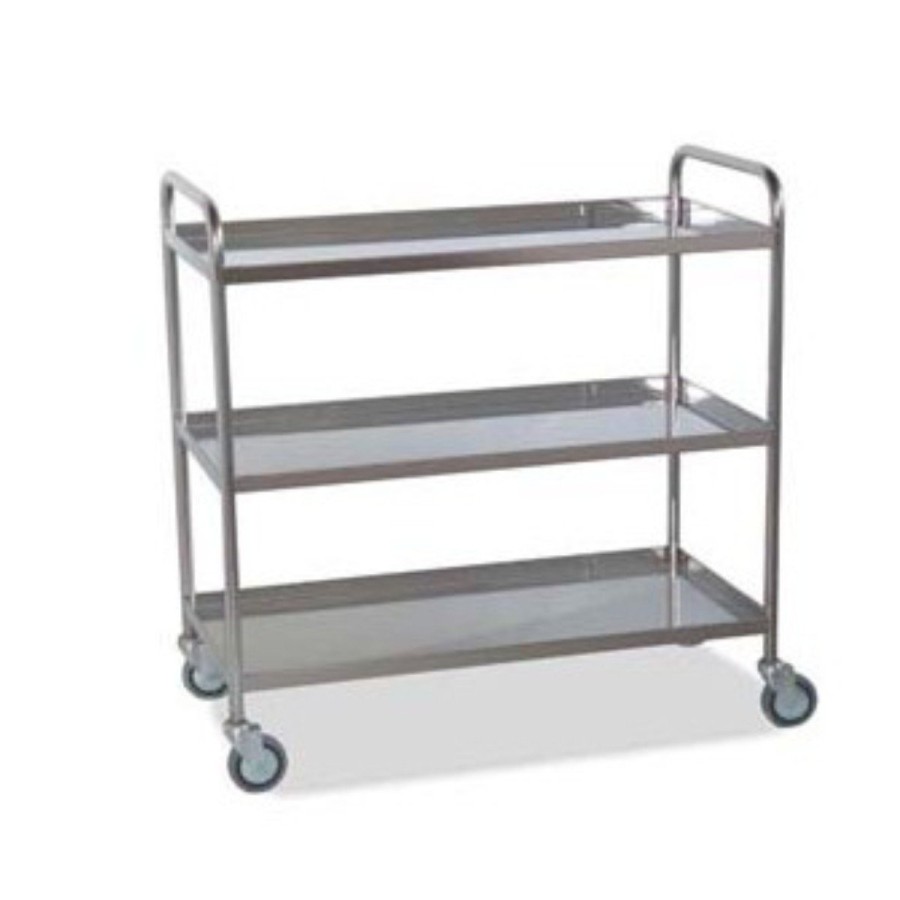 Carro Comidas 3 Estantes Con Reborde