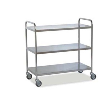 Carro Ropa Limpia 3 Estantes Lisos y Fijos