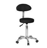 Taburete redondo c/ respaldo ovalado FAST. negro-