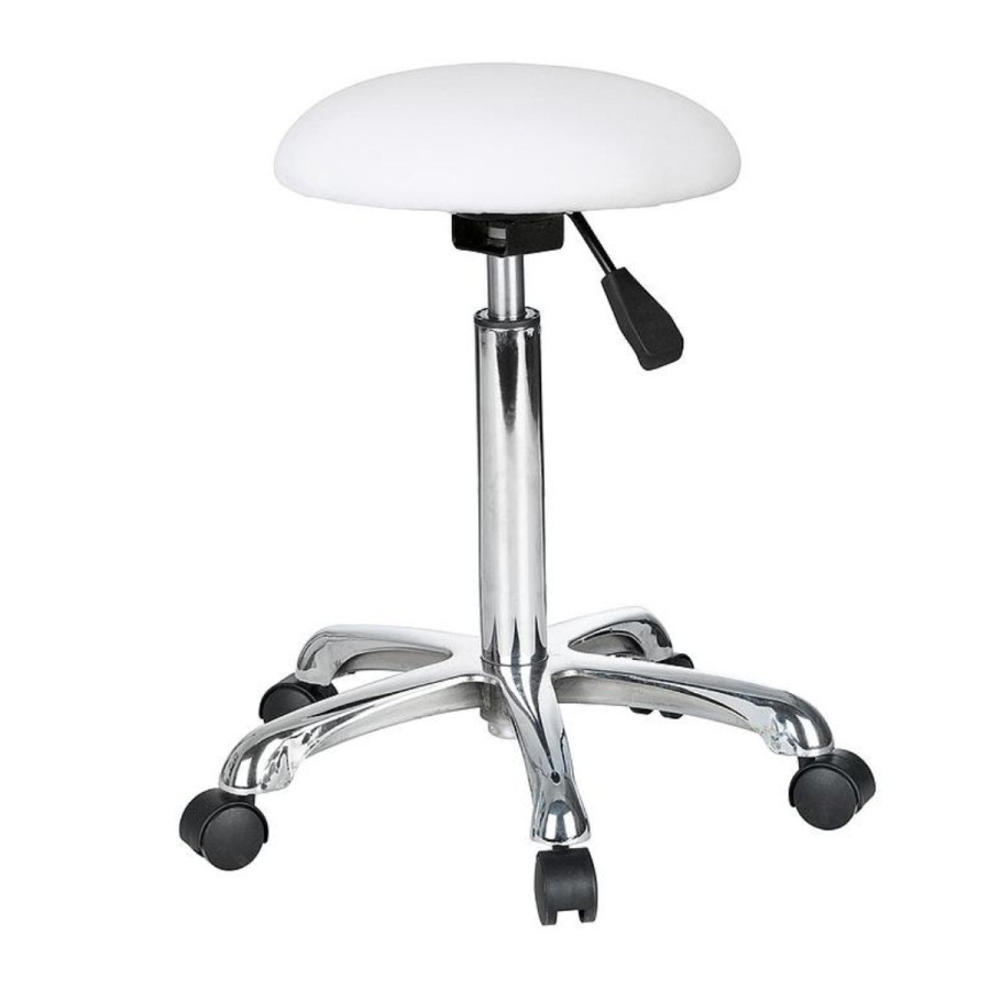 Taburete media esfera blanco modelo PRACTI. Ver disponibilidad.