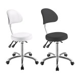 Taburete con respaldo y 3 palancas para un mayor ajuste. Comfort.