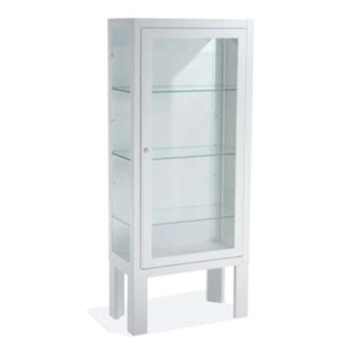 Vitrinas pie puerta blanca. disponible en Sivemedical.