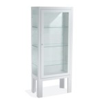 Vitrinas pie puerta blanca. disponible en Sivemedical.