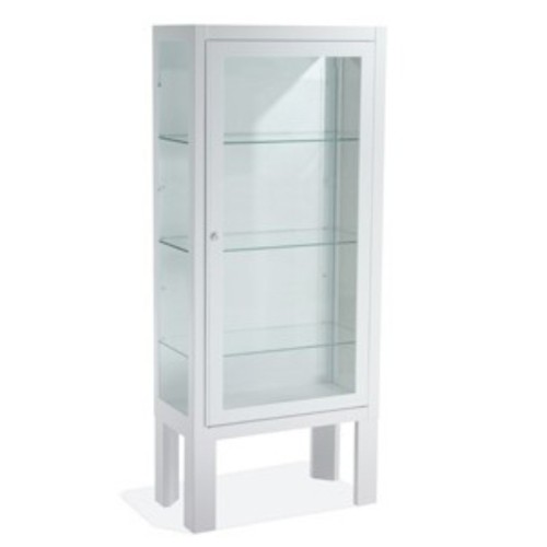Vitrinas pie puerta blanca. disponible en Sivemedical.