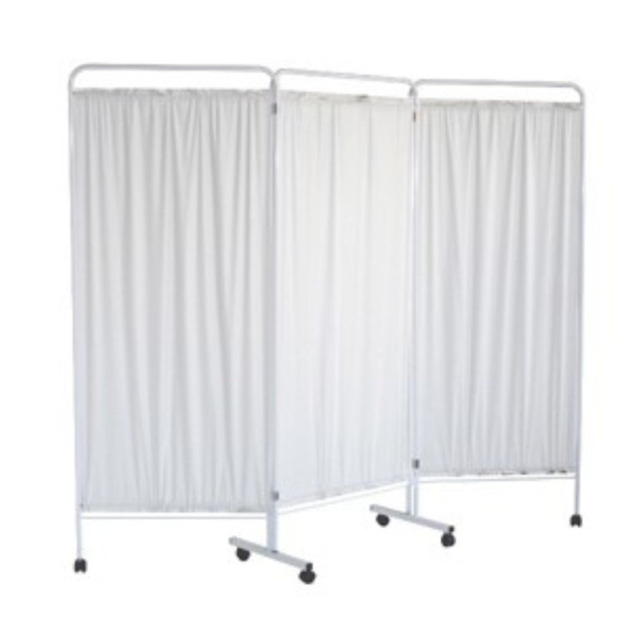 Biombo 3 cuerpos blancos de acero pintado