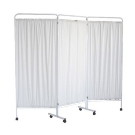 Biombo 3 cuerpos blancos de acero pintado