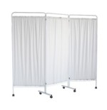 Biombo 3 cuerpos blancos de acero pintado