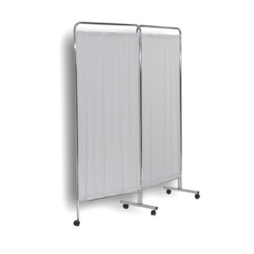 Biombo 2 cuerpos cromado