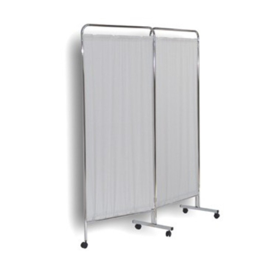 Biombo 2 cuerpos cromado