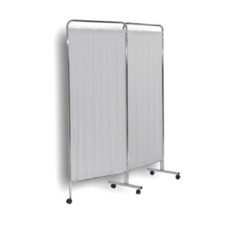 Biombo 2 cuerpos acero inoxidable.