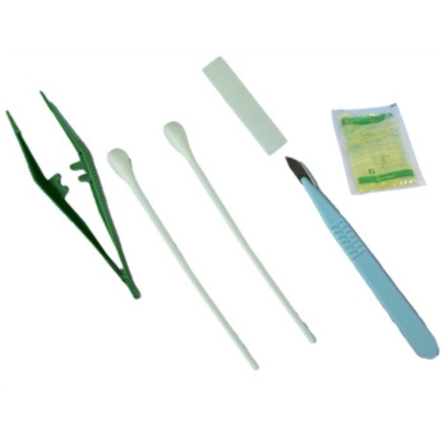 Set de extracción de suturas estéril con bisturí de mango.