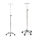 Porta sueros Cromado base aluminio.