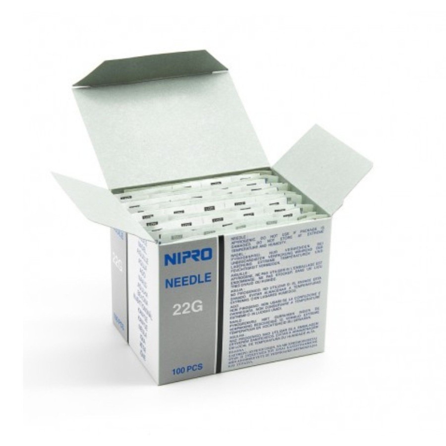 Aguja Nipro 22G 0.7mm x 30mm 1 1/4 C/100u