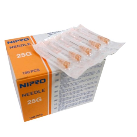 Aguja Nipro 25G 0.5mm x 16mm 5/8 C/100u