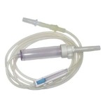 Equipo de infusión de suero I.V. por gravedad, toma de aire y filtro. 1 ud.