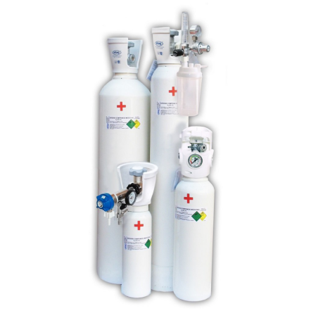 Botella de oxigeno medicinal - 2 litros.