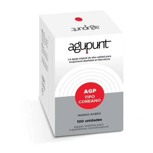Aguja acupuntura AGP PREMIUM sin guía. 0,25x 13mm. 100