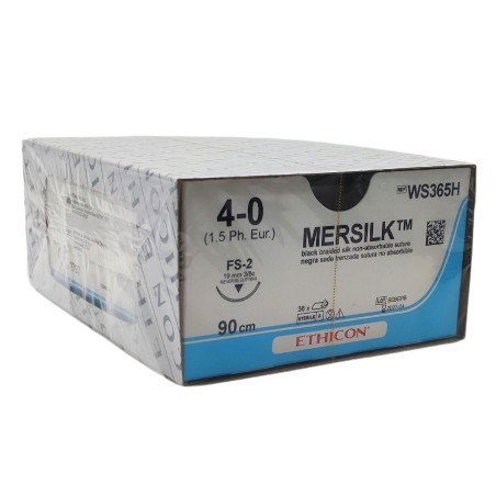 Sutura Ethicon MERSILK seda negra 2/0 100cm C/12