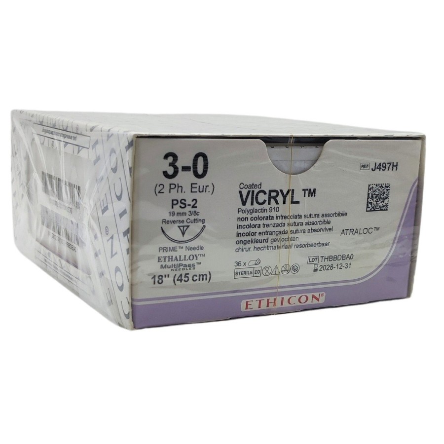 Sutura Ethicon VICRYL incolora 3/0 45cm C/36.