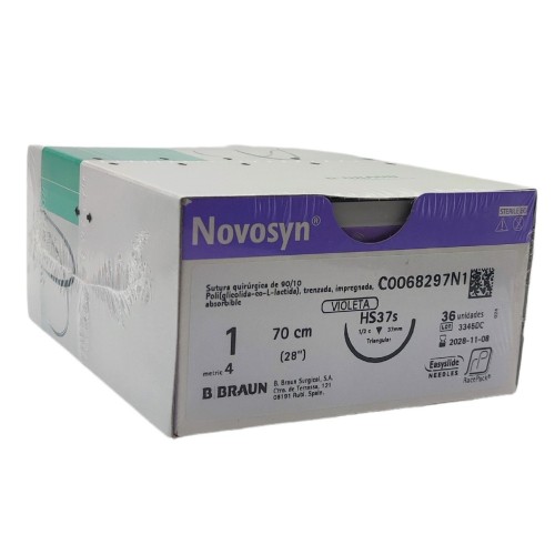 Novosyn Violet 1 HS37s 1/2 70cm C/36u