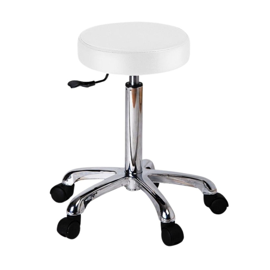 Taburete redondo blanco FAST.