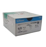 Sutura SILKAM BLACK 6/0 DS12 3/8 75 cm DDP - 36ud