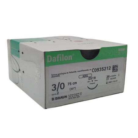 Sutura Dafilon blue 3/0 (2) DS19 75cm DDP - C/36u