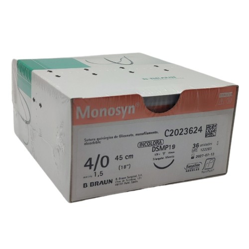 Sutura Monosyn Undyed 5/0 (3/8) 45CM DSMP13  -  36U