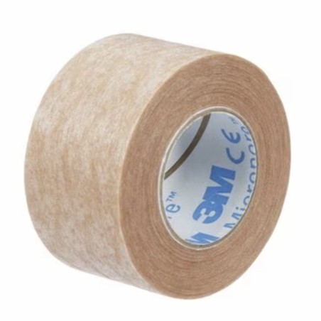 Esparadrapo papel MICROPORE carne marca 3M.  2,50x9,1m