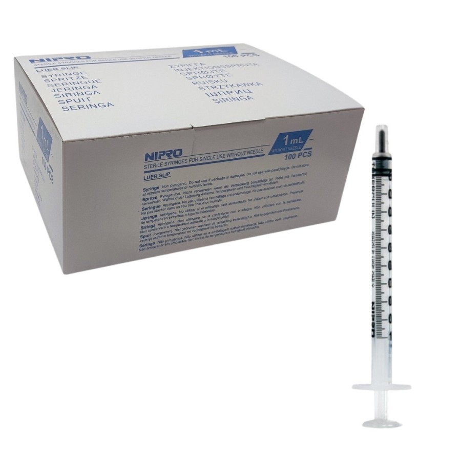 Jeringa NIPRO 1ml 3C Tuberculina S/aguja C/100u