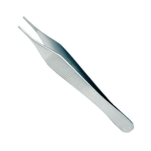 Pinzas de disección Adson sin dientes micro 1.2 mm 12 cm