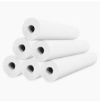 Papel de Camilla 2 capas pura pasta con pre-corte. 6 rollos de 80M.