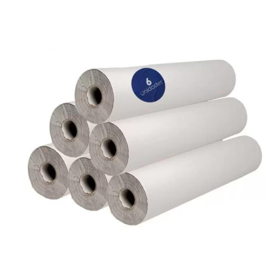 Papel Camilla ECONÓMICO 1 Capa sin precorte. 6 rollos de 80 M.