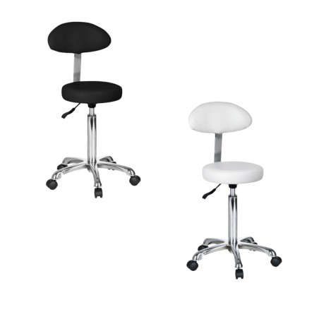 Taburete redondo con respaldo ovalado FAST.