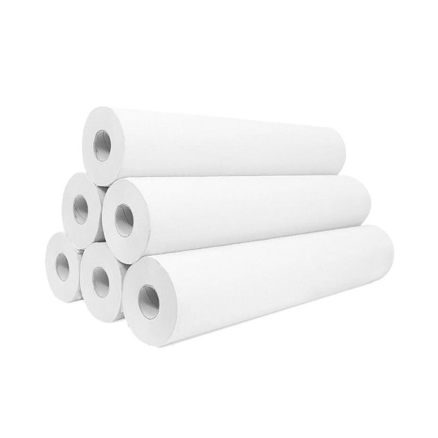 Papel de camilla 2 capas pura pasta.  Rollo de papel desechable.